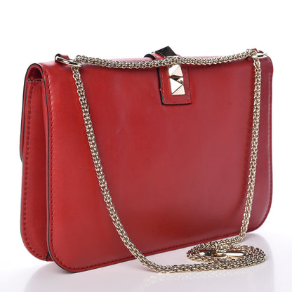 Valentino Garavani Vitello Large Glam Lock Rockstud Flap Red 3 of 18
