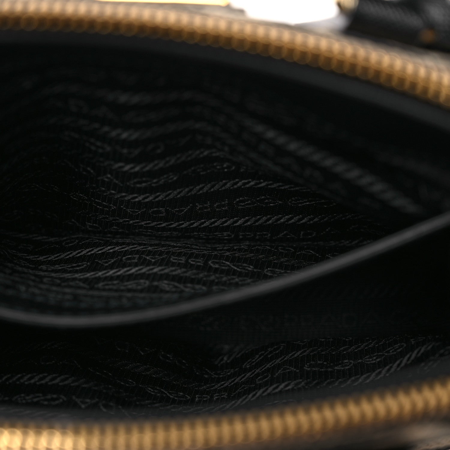 Prada Jacquard Saffiano Triangolo Symbole Embroidered Mini Galleria Double Zip Tote Black Corda 7 of 14