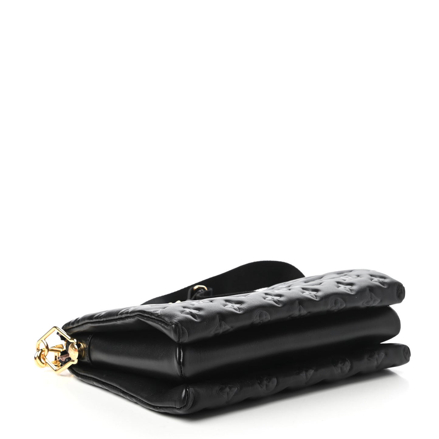 Lambskin Embossed Monogram Coussin PM Black