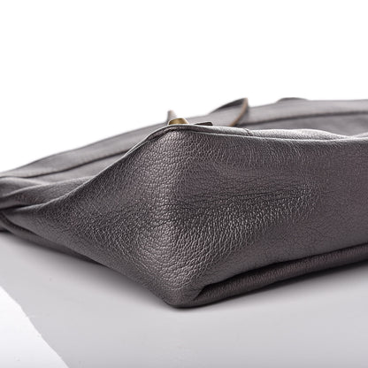 Balenciaga Chevre Classic Gold Hardware Premier Clutch Bronze 5 of 9