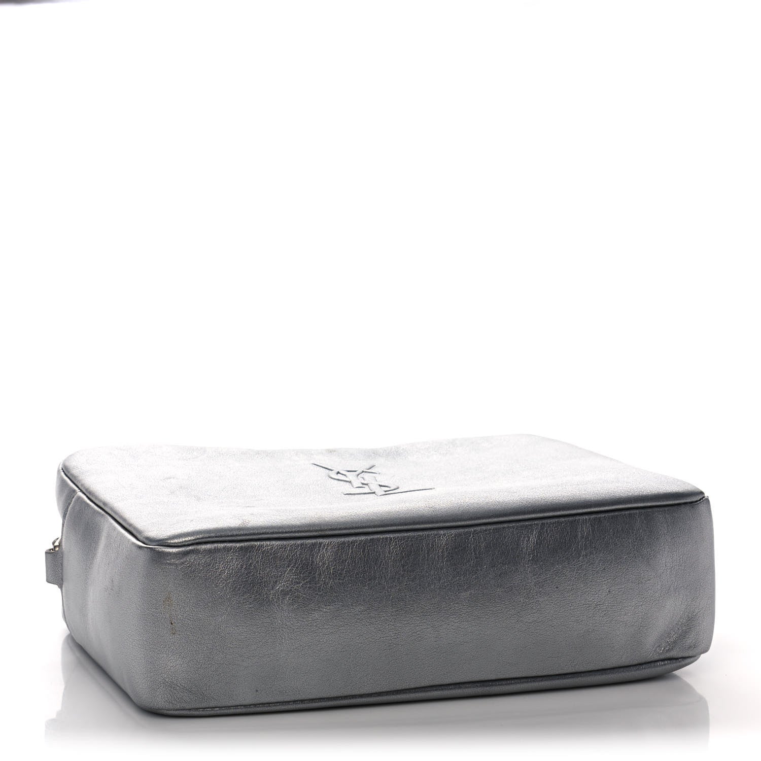 Saint Laurent Metallic Calfskin Monogram Small Lou Camera Bag Silver 3 of 14