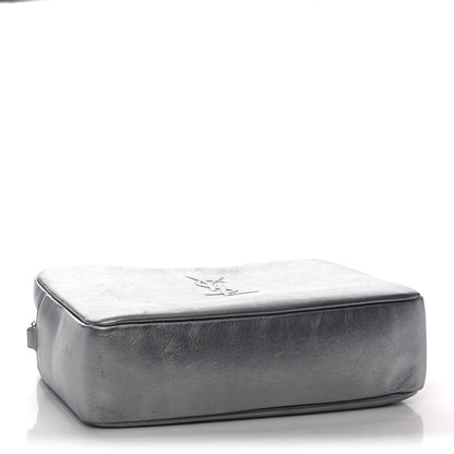 Saint Laurent Metallic Calfskin Monogram Small Lou Camera Bag Silver 3 of 14