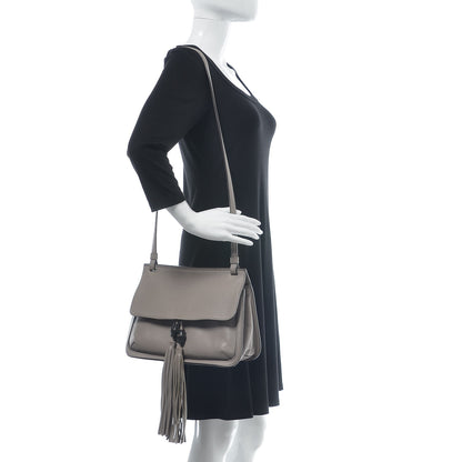 Gucci Cellarius Calfskin Medium Bamboo Daily Flap Shoulder Bag Storm Grey 2 of 15