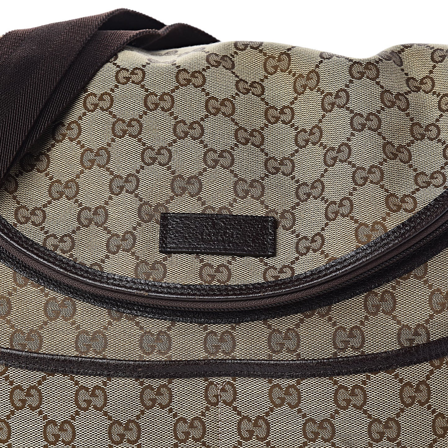 Monogram Natural Pigskin Large Diaper Bag Beige Ebony Cocoa Dark Chocolate