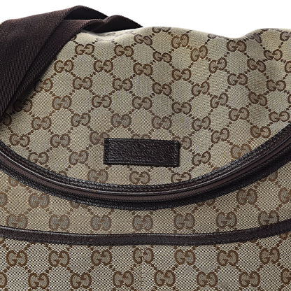 Gucci Monogram Natural Pigskin Large Diaper Bag Beige Ebony Cocoa Dark Chocolate 13 of 13