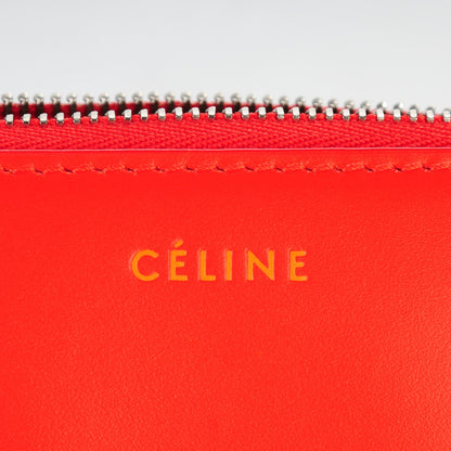 Celine Calfskin Zip Around Card Holder Wallet Poppy 8 of 8