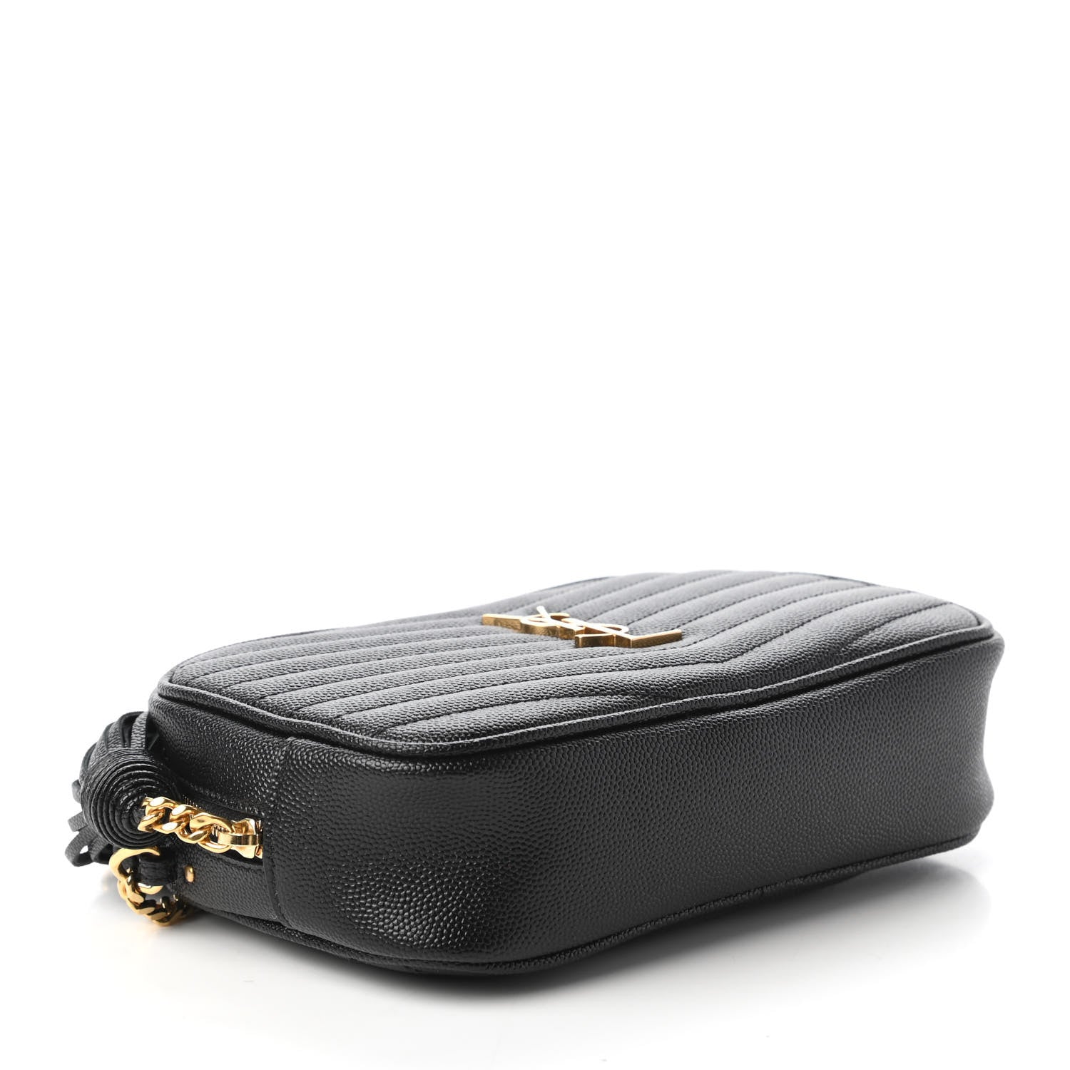 Saint Laurent Grain De Poudre Matelasse Monogram Mini Lou Camera Bag Black 4 of 10