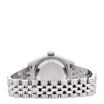 Rolex Stainless Steel 18K White Gold Diamond 26mm Oyster Perpetual Datejust Watch Black 179174 3 of 5