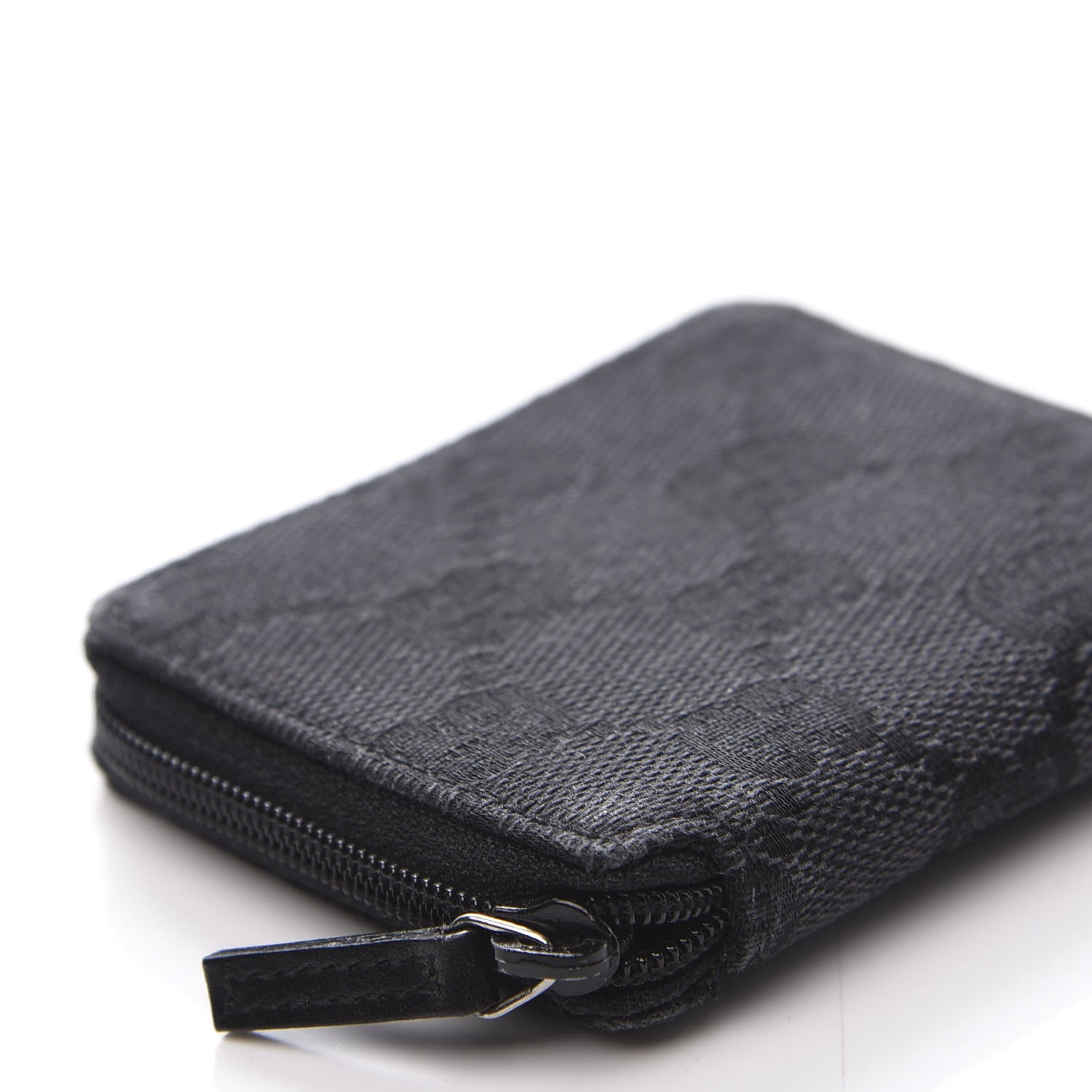 Gucci Monogram Zip Around Coin Purse Black 4 of 9
