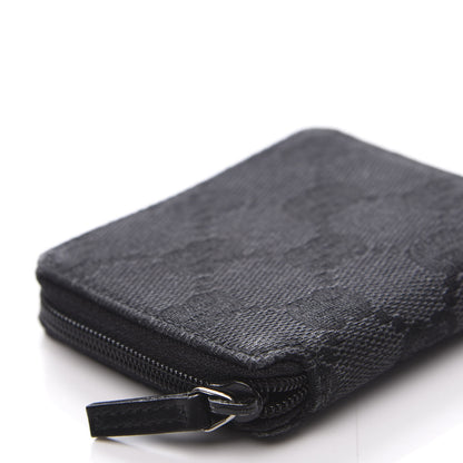Gucci Monogram Zip Around Coin Purse Black 4 of 9