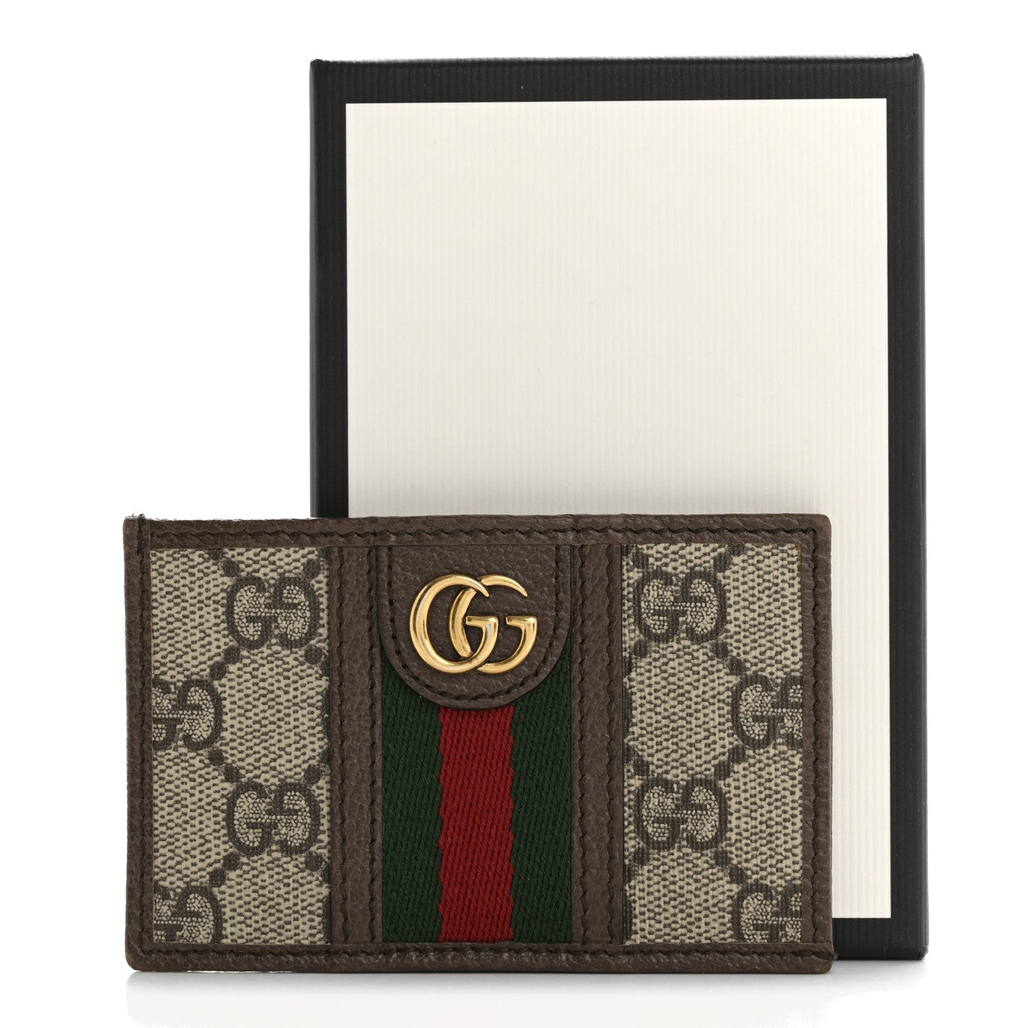 Gucci GG Supreme Monogram Ophidia Card Holder Brown 10 of 10