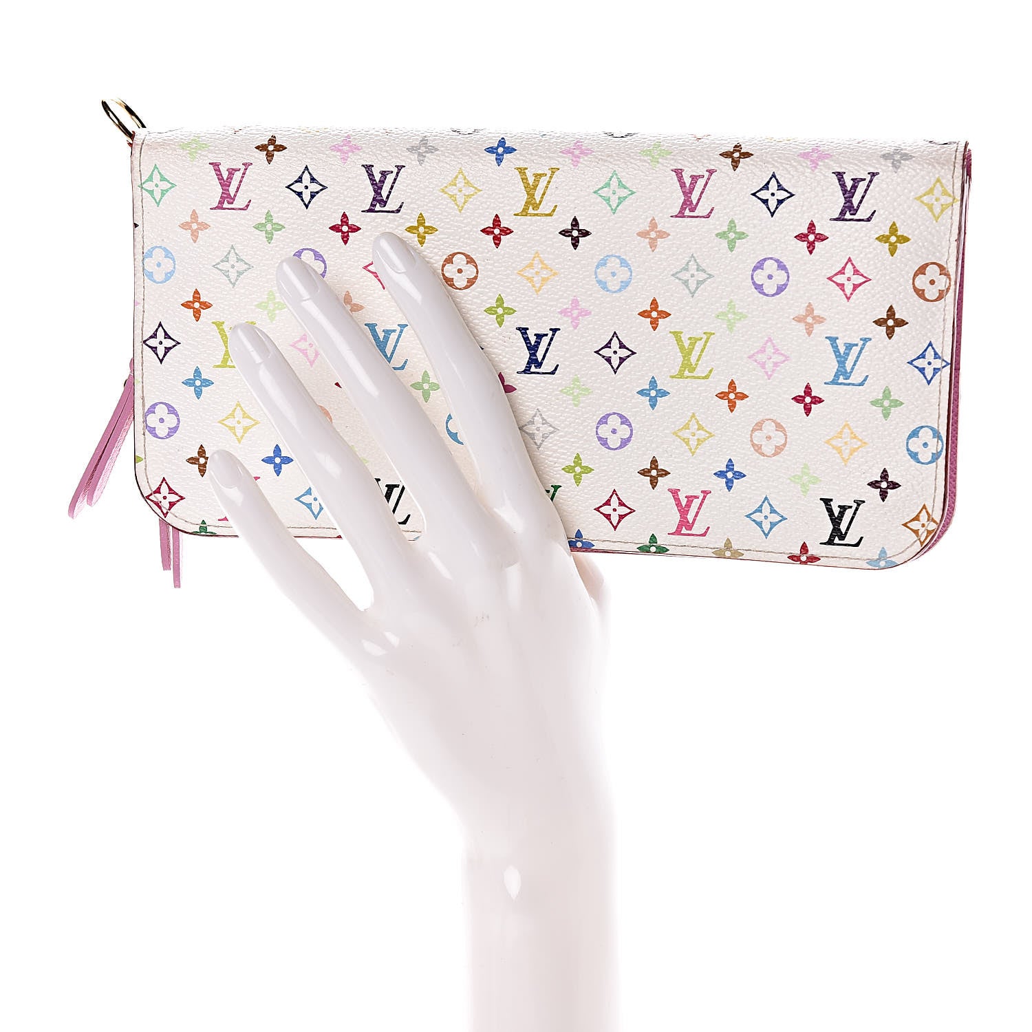 Louis Vuitton Monogram Multicolor Insolite Wallet White Litchi 2 of 8