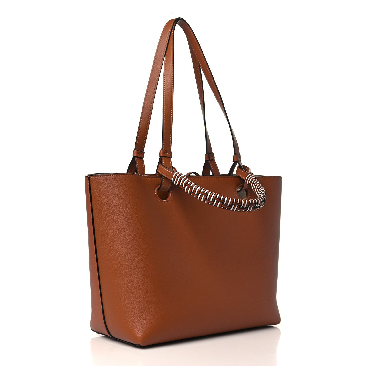 Loewe Smooth Calfskin Small Anagram Tote Tan Ecru 2 of 8