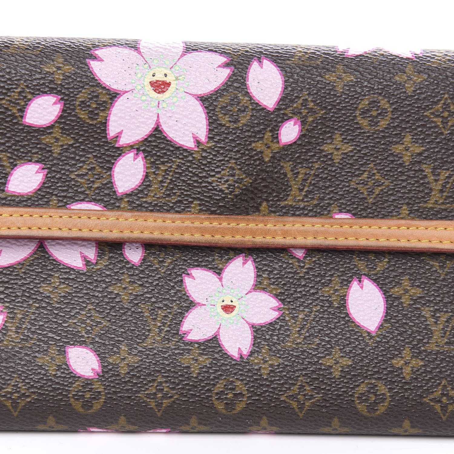 Louis Vuitton Monogram Cherry Blossom Porte Tresor International Wallet Brown 7 of 15