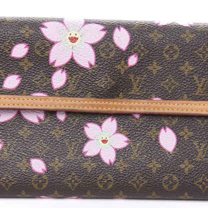 Louis Vuitton Monogram Cherry Blossom Porte Tresor International Wallet Brown 7 of 15