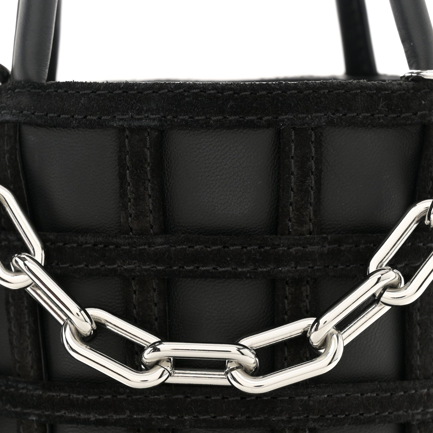 Suede Calfskin Roxy Mini Bucket Bag Black
