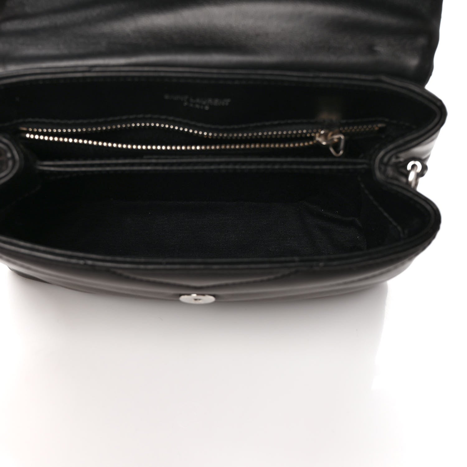Saint Laurent Calfskin Y Quilted Monogram Toy Loulou Crossbody Bag Black 5 of 9