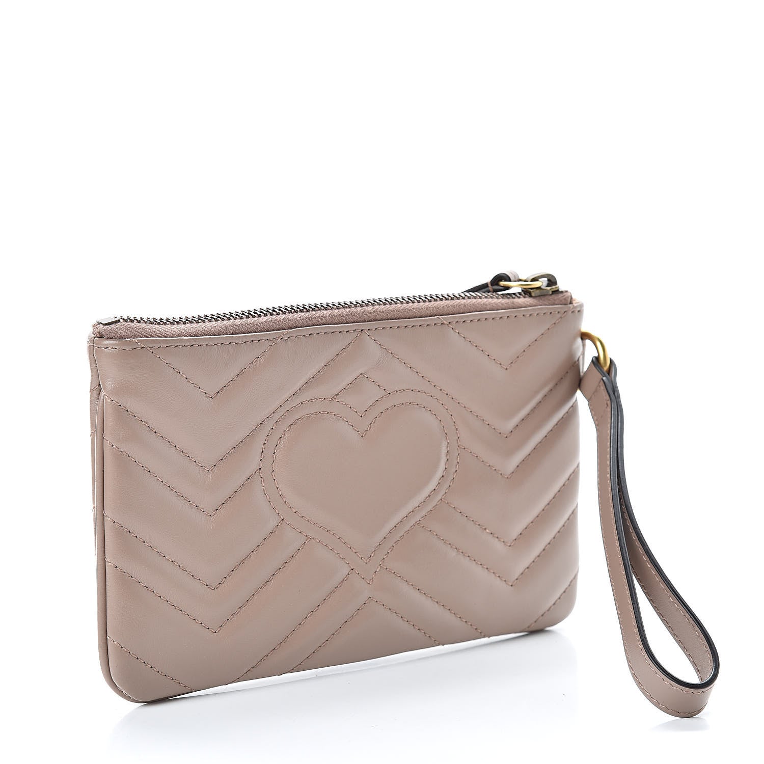 Gucci Calfskin Matelasse GG Marmont Wrist Wallet Porcelain Rose 3 of 7