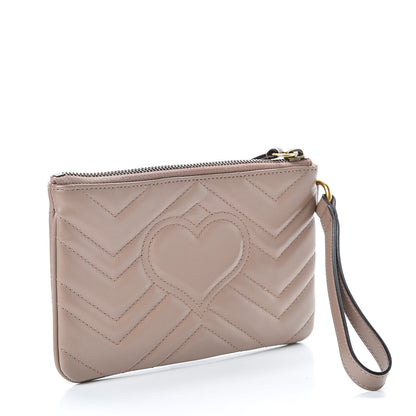 Gucci Calfskin Matelasse GG Marmont Wrist Wallet Porcelain Rose 3 of 7