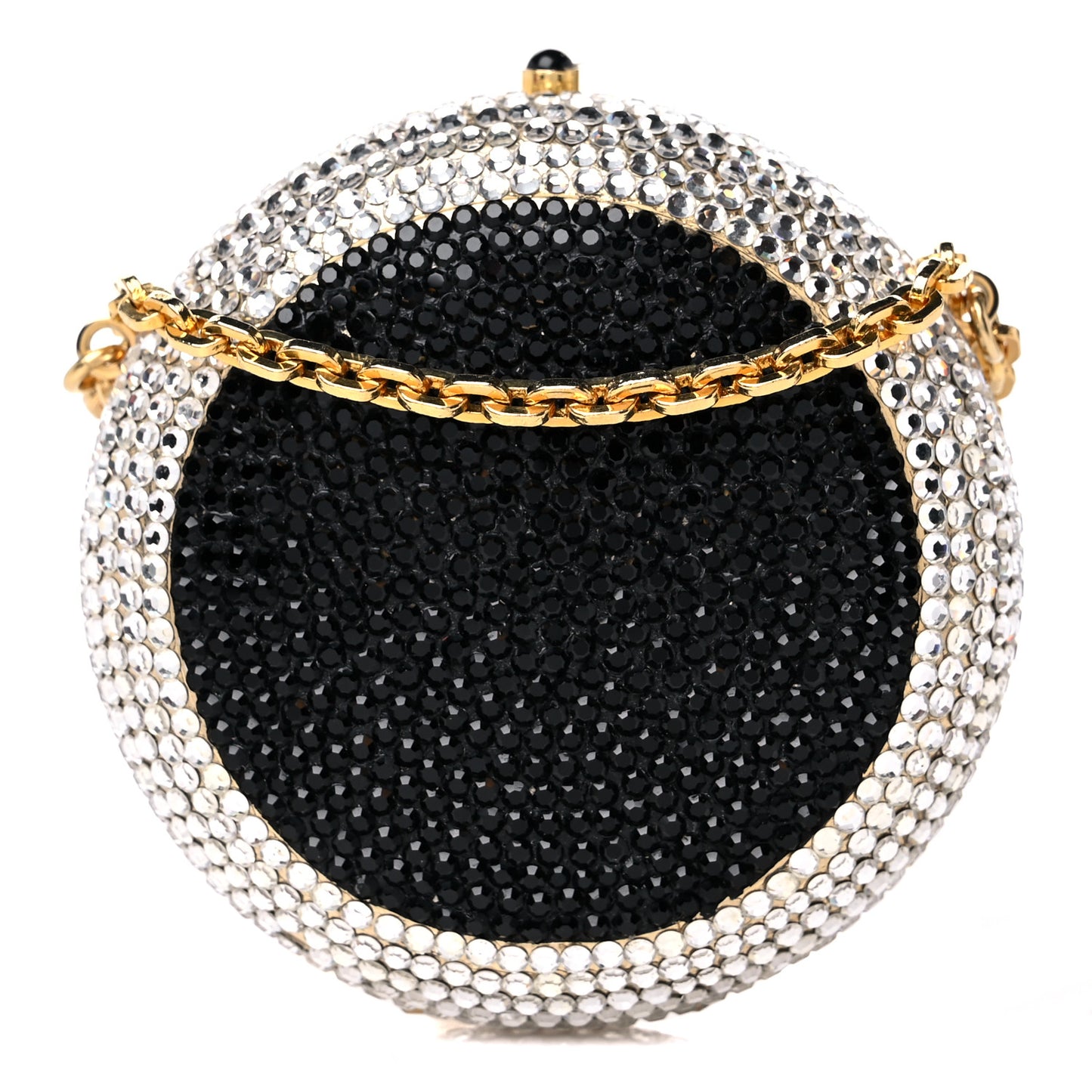 Swarovski Crystal Clutch Silver Black