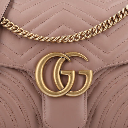 Gucci Calfskin Matelasse Medium GG Marmont Shoulder Bag Porcelain Rose 15 of 19