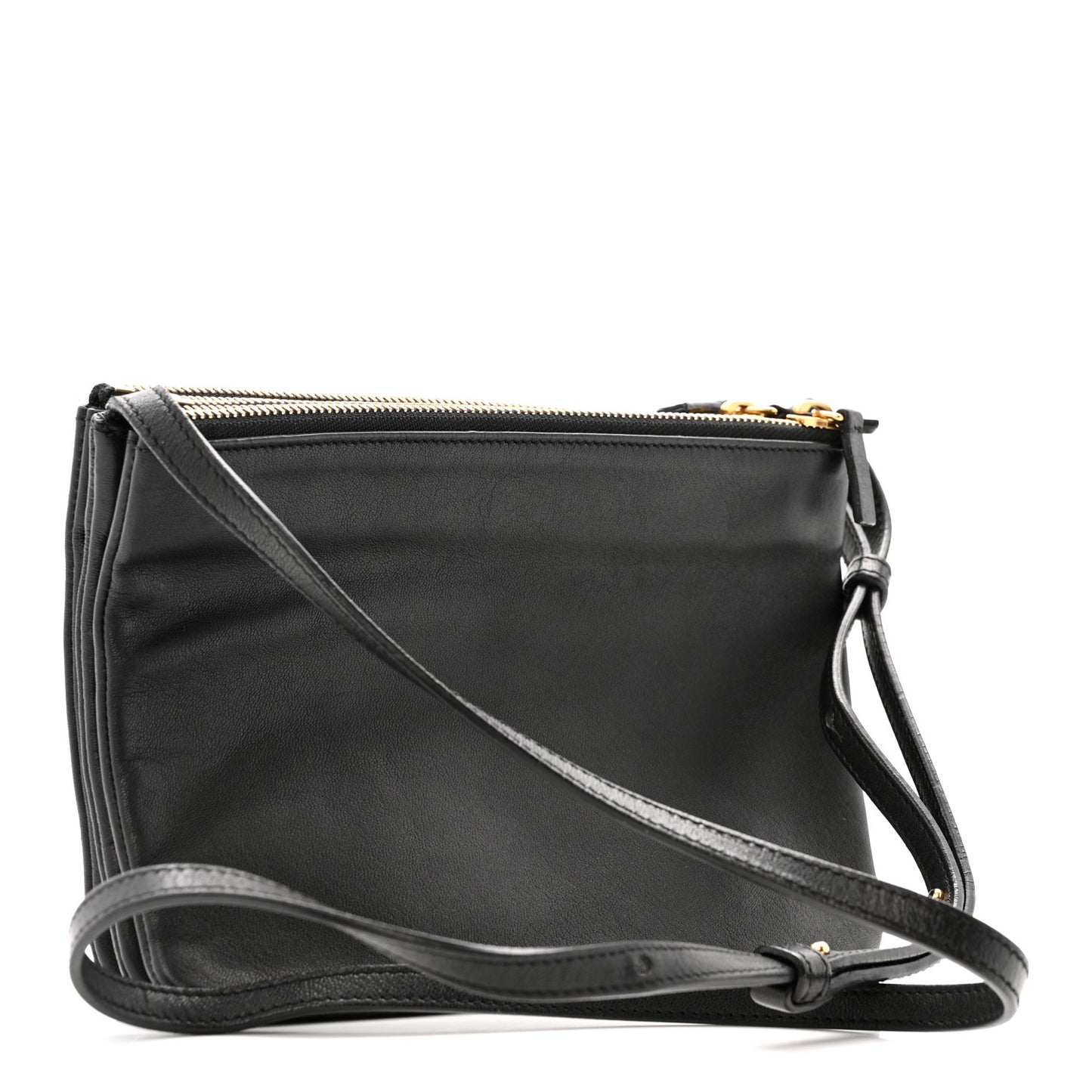 Lambskin Small Trio Crossbody Bag Black