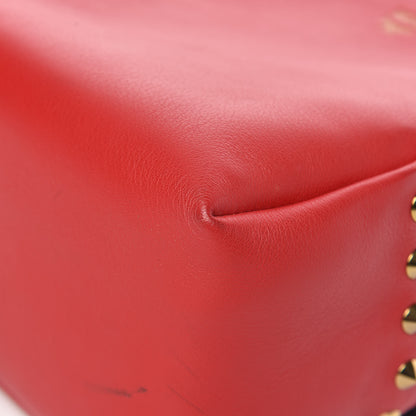 MCM Calfskin Mini Duchess Polke Studs Backpack Red 11 of 18