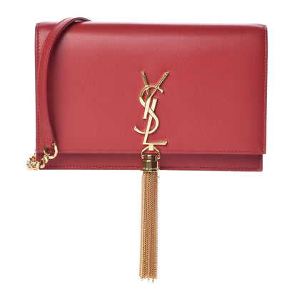 Saint Laurent Smooth Calfskin Classic Monogram Kate Tassel Chain Wallet New Lipstick 1 of 7