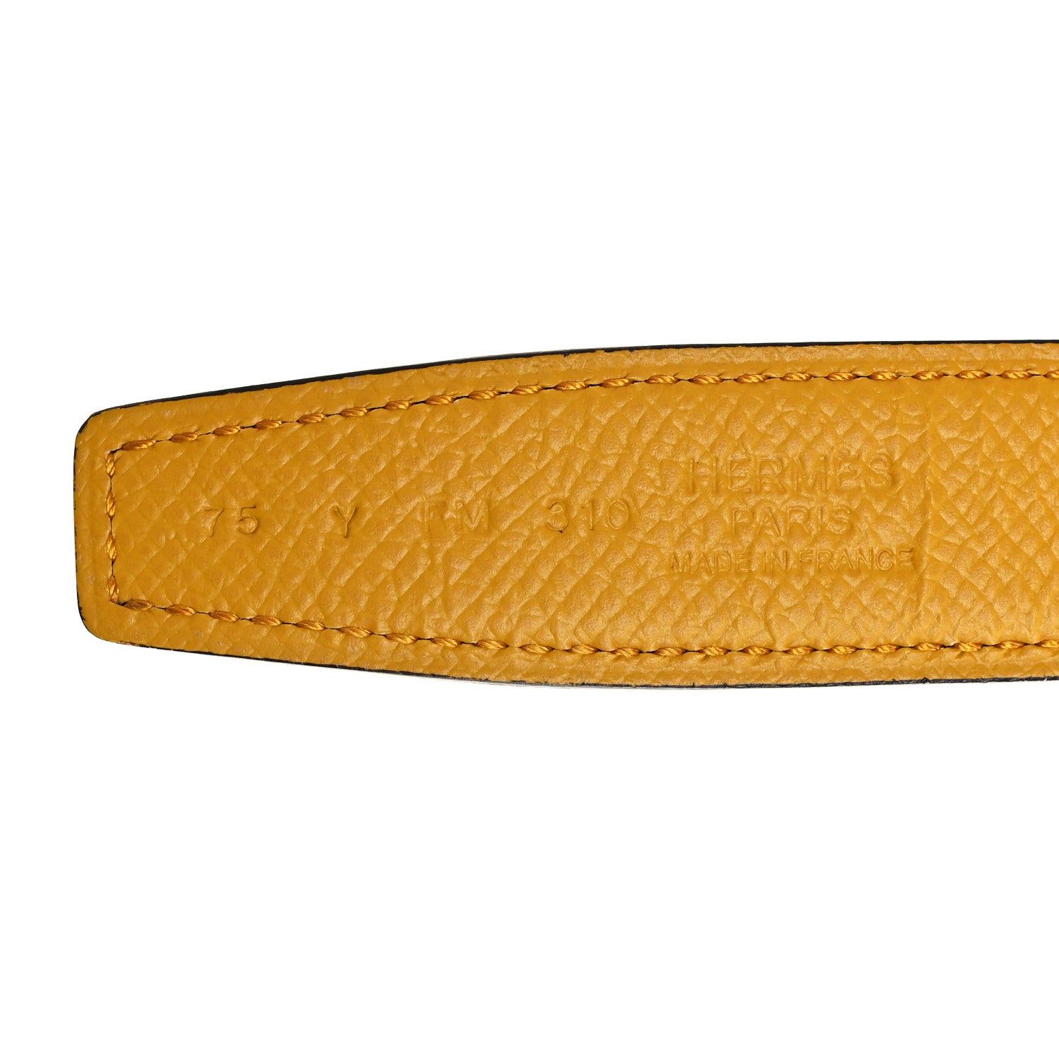 Hermes Epsom Swift Lizard 24mm Mini Constance H Belt Jaune Ambre Navy Blue 5 of 6