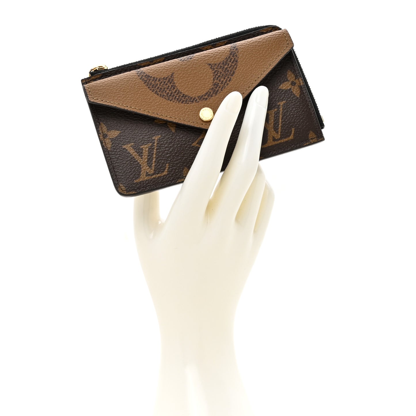 Reverse Monogram Recto Verso Card Holder Brown