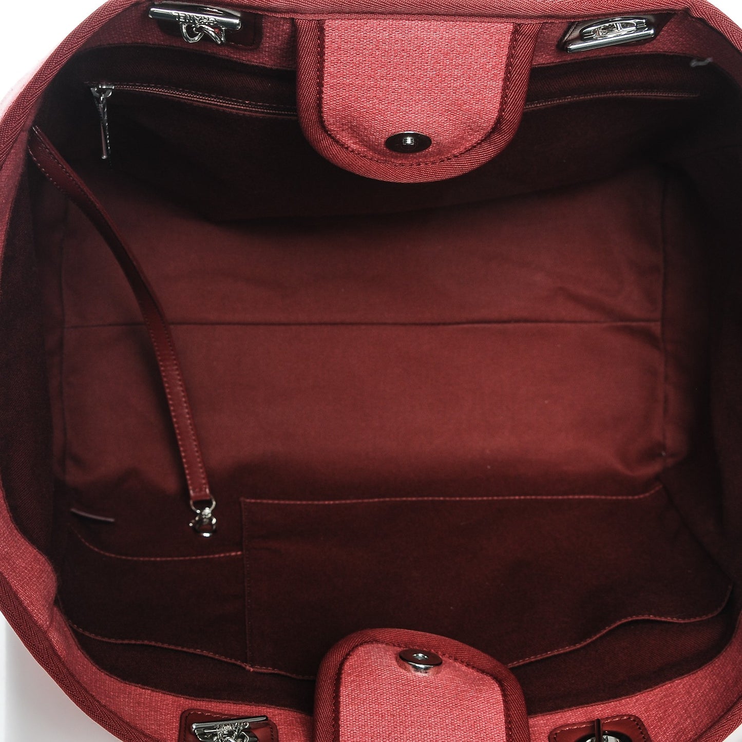 Canvas Large Deauville Tote Red