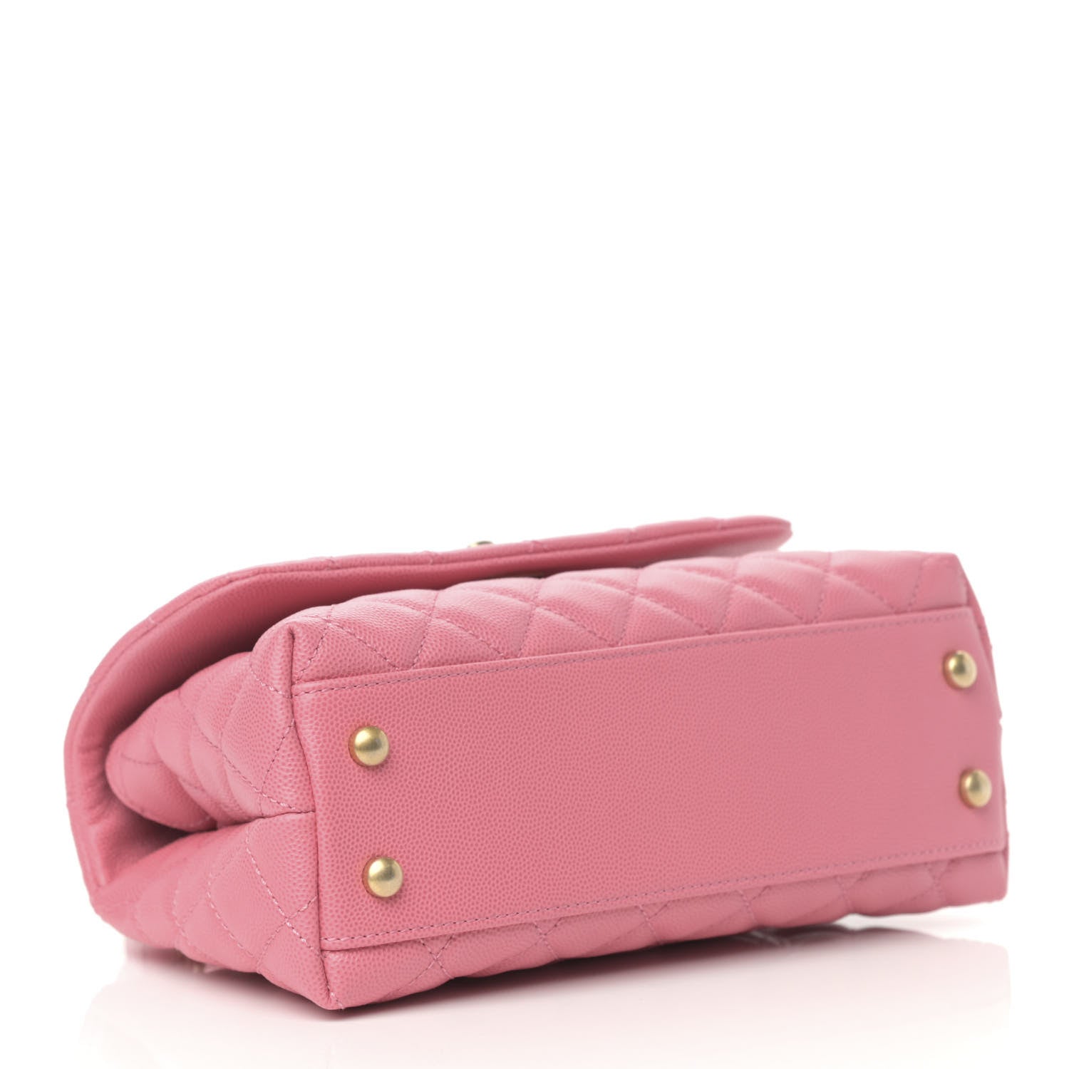 Chanel Caviar Lizard Embossed Quilted Mini Coco Handle Flap Pink 4 of 11