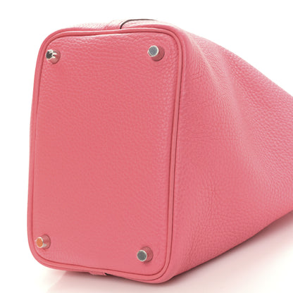 Hermes Taurillon Clemence Picotin Lock 18 PM Rose Azalee 8 of 9