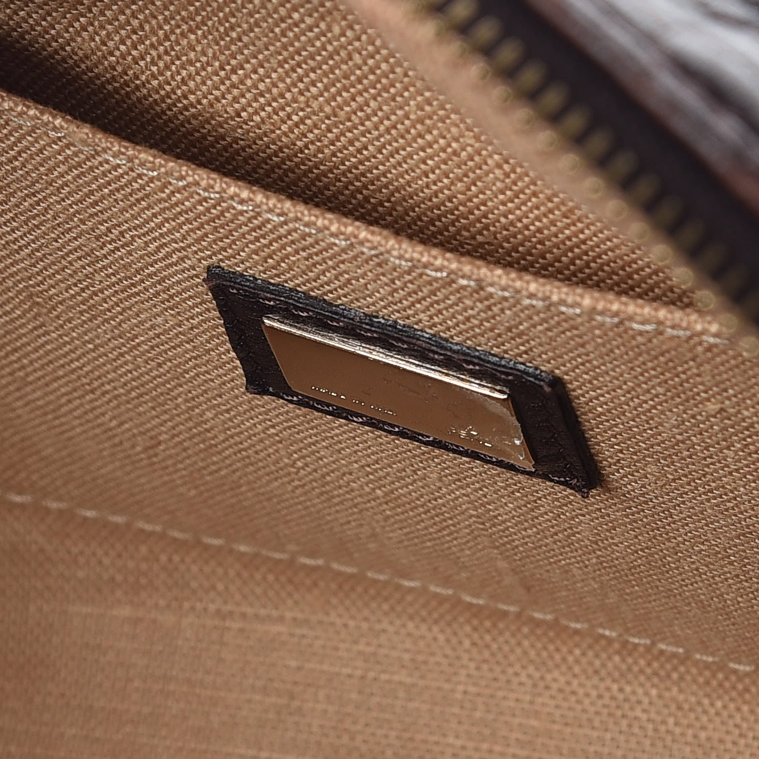 Fendi Zucca Nappa Nuvolata Vitello Tortuga Spy Bowler Tobacco Moro 8 of 10