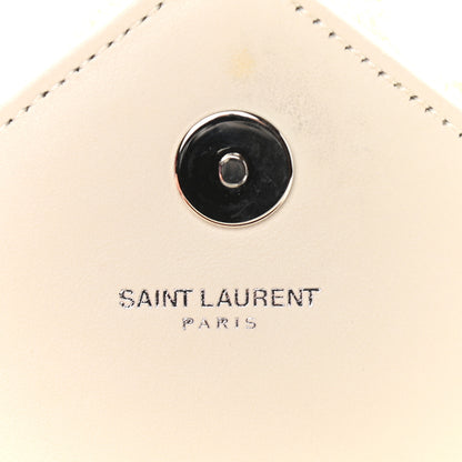 Saint Laurent Calfskin Crochet Baby Monogram Chain Satchel White 6 of 13