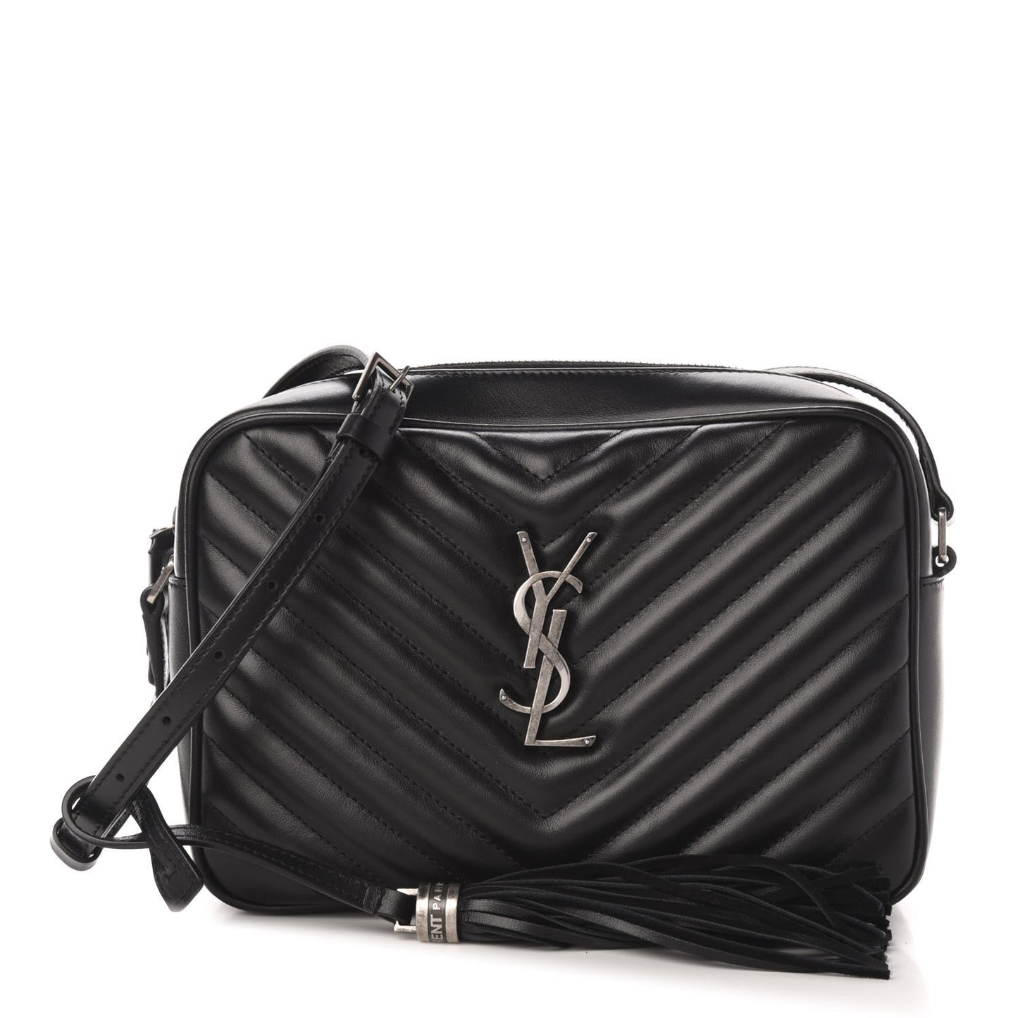 Calfskin Matelasse Monogram Lou Camera Bag Black