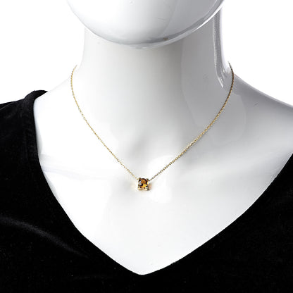 Cartier 18K Yellow Gold Citrine C De Pendant Necklace 2 of 6