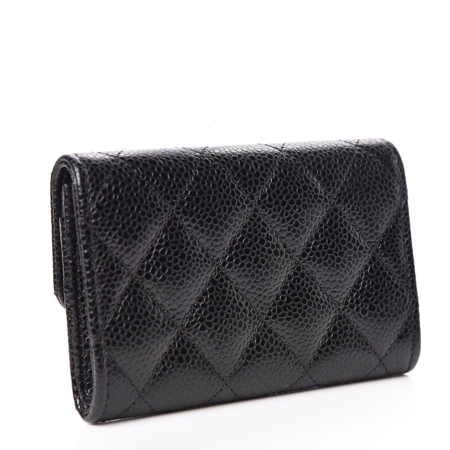Chanel Caviar Quilted Flap Card Holder Black 3 of 9