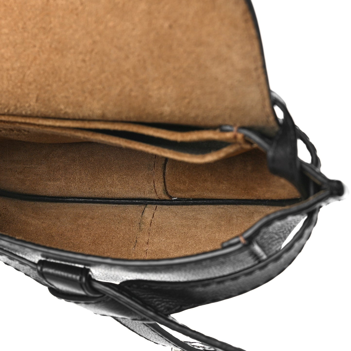 Grained Calfskin Mini Gate Western Crossbody Bag Black