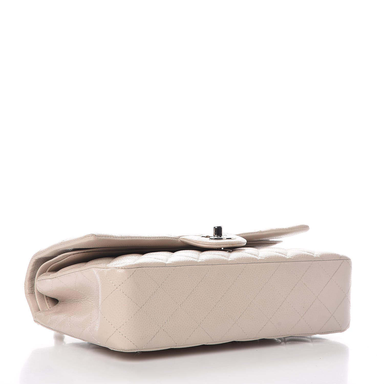 Chanel Caviar Quilted Medium Double Flap Light Grey 5 of 12
