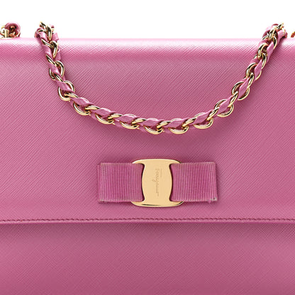 Salvatore Ferragamo Printed Calfskin Ginny Shoulder Bag Anemone 7 of 9