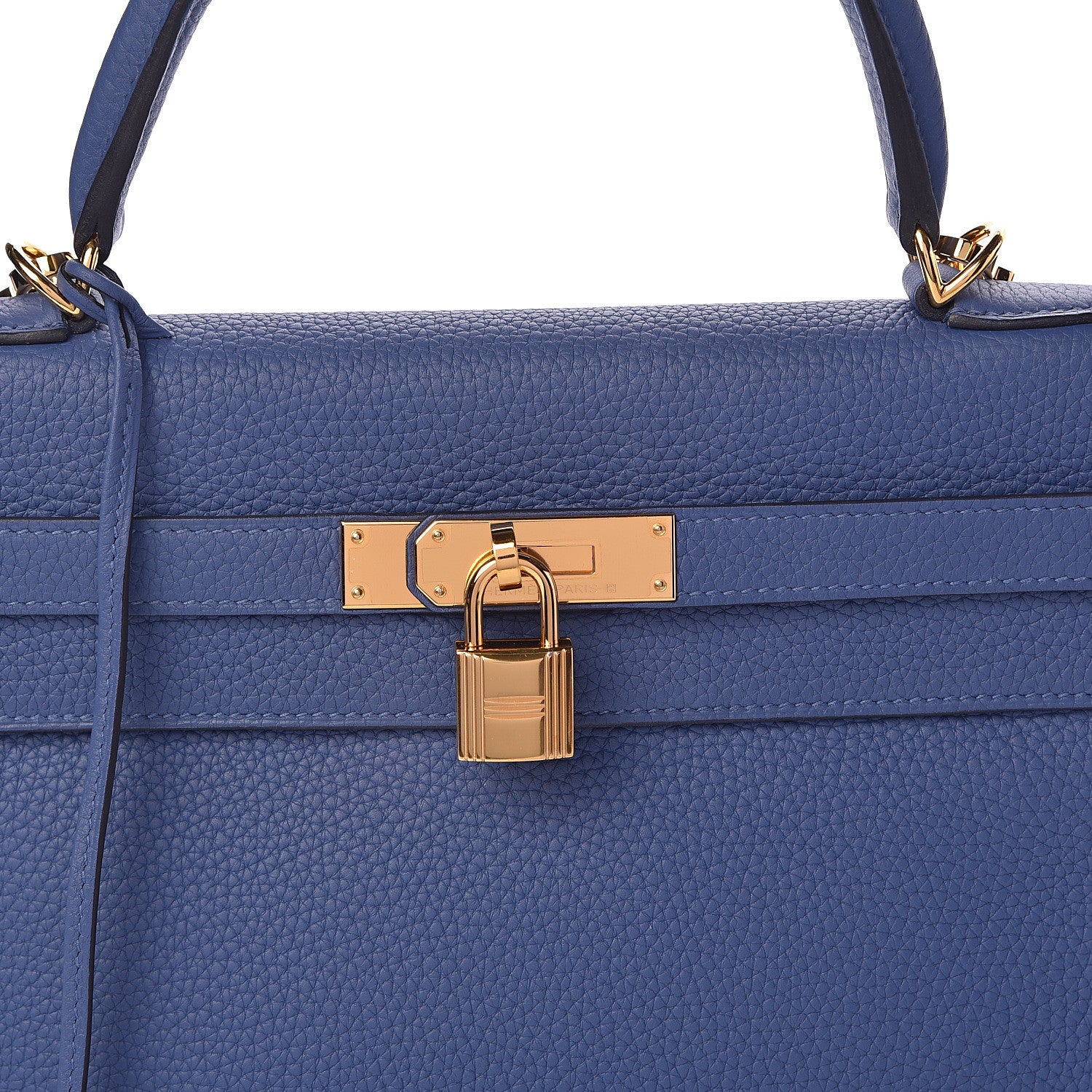 Hermes Taurillon Clemence Kelly Retourne 32 Bleu Brighton 32 of 42