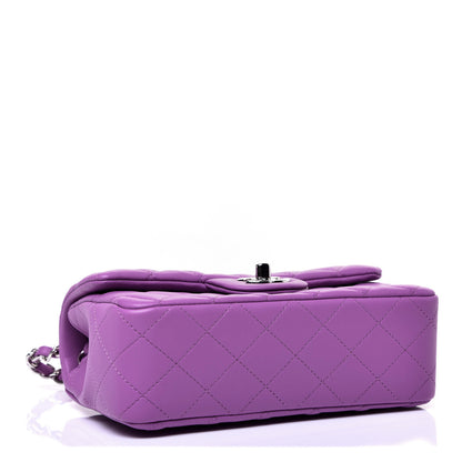Chanel Lambskin Quilted Mini Rectangular Flap Purple 4 of 11