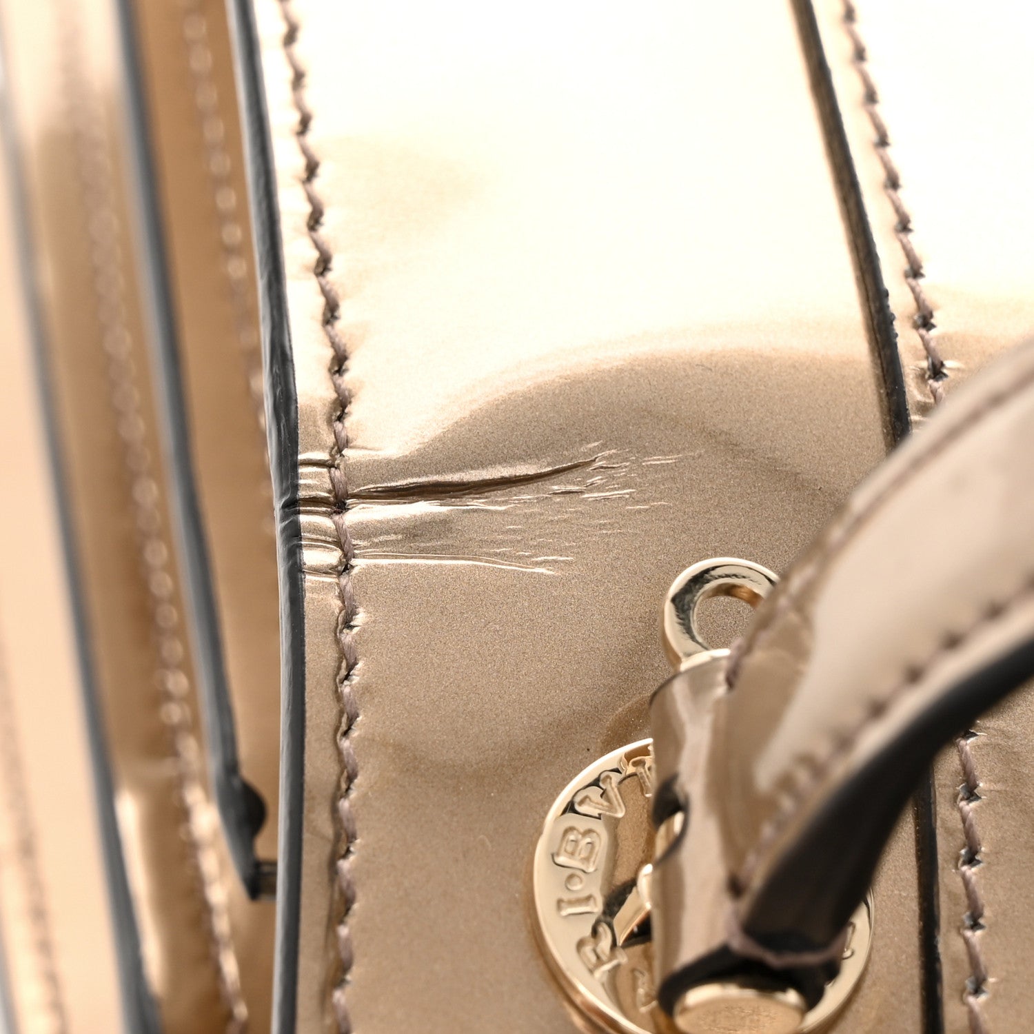 Bulgari Metallic Calfskin Serpenti Forever Top Handle Bronze 12 of 12