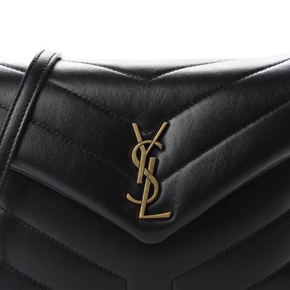 Saint Laurent Calfskin Y Quilted Monogram Toy Loulou Crossbody Bag Black 11 of 12