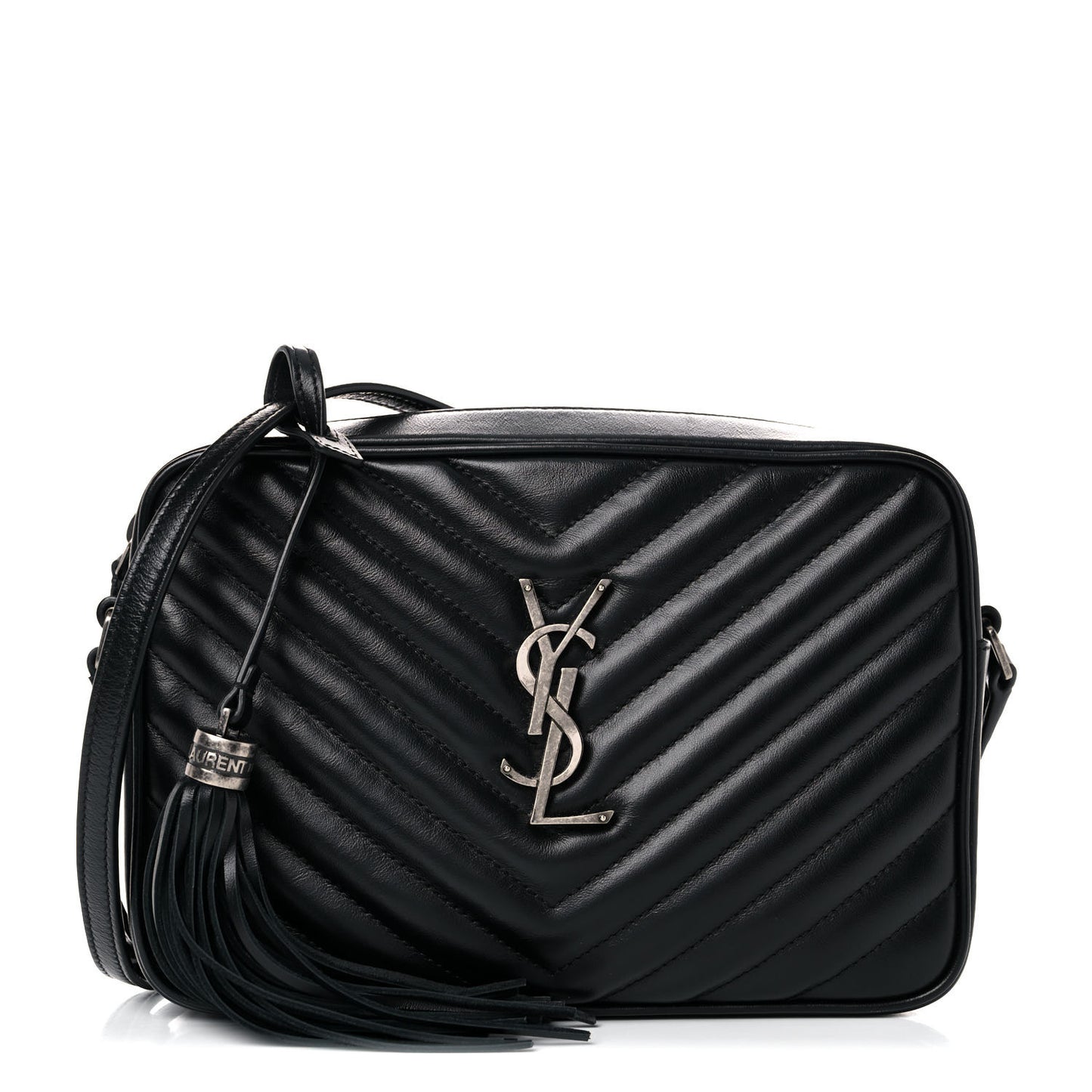 Calfskin Matelasse Monogram Lou Camera Bag Black