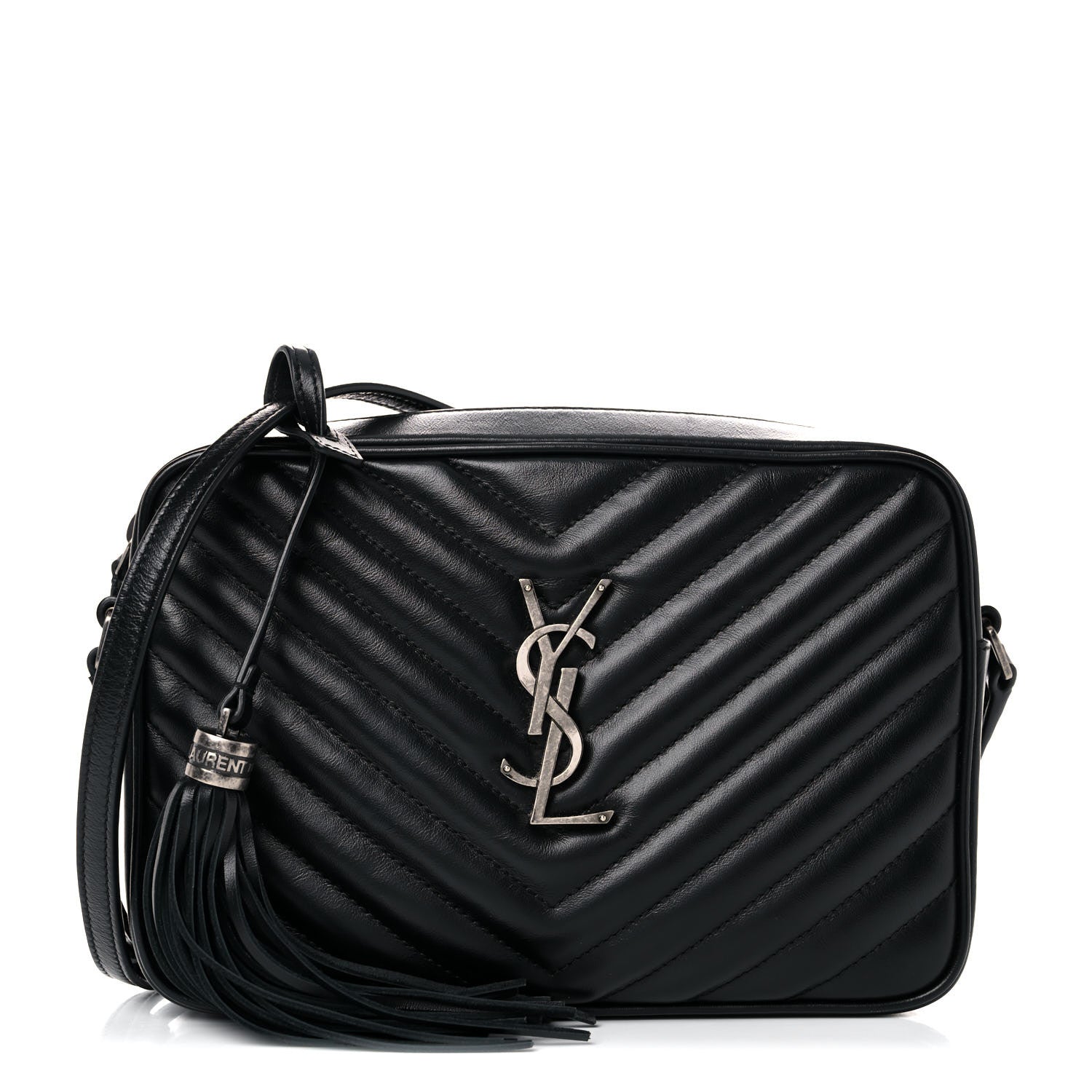Saint Laurent Calfskin Matelasse Monogram Lou Camera Bag Black 1 of 11