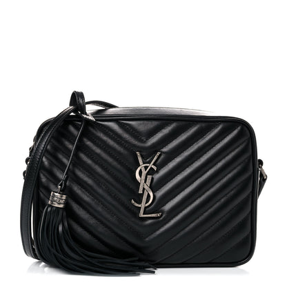 Saint Laurent Calfskin Matelasse Monogram Lou Camera Bag Black 1 of 11