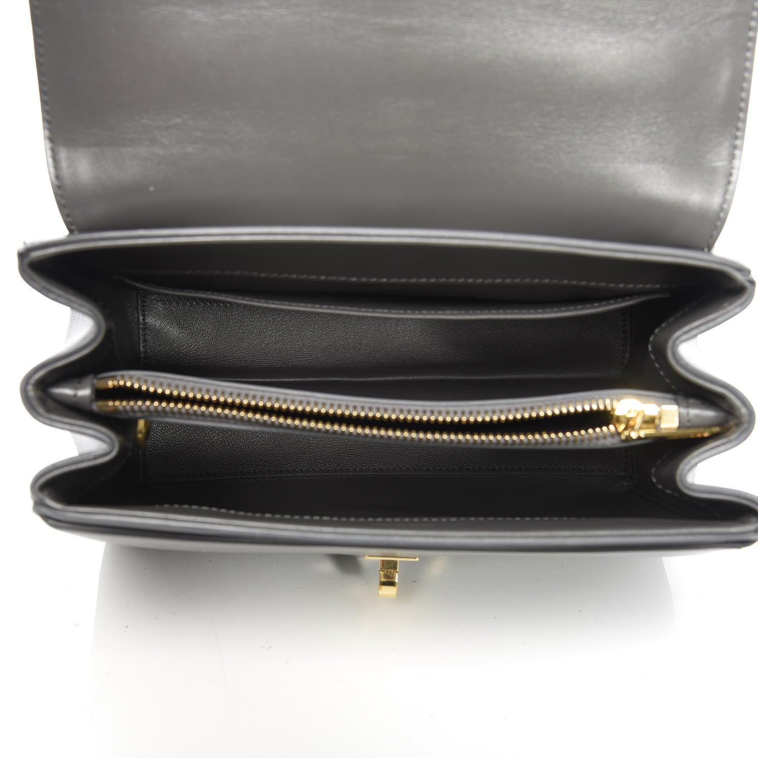 Celine Satinated Calfskin Small 16 Top Handle Bag Gray 5 of 12