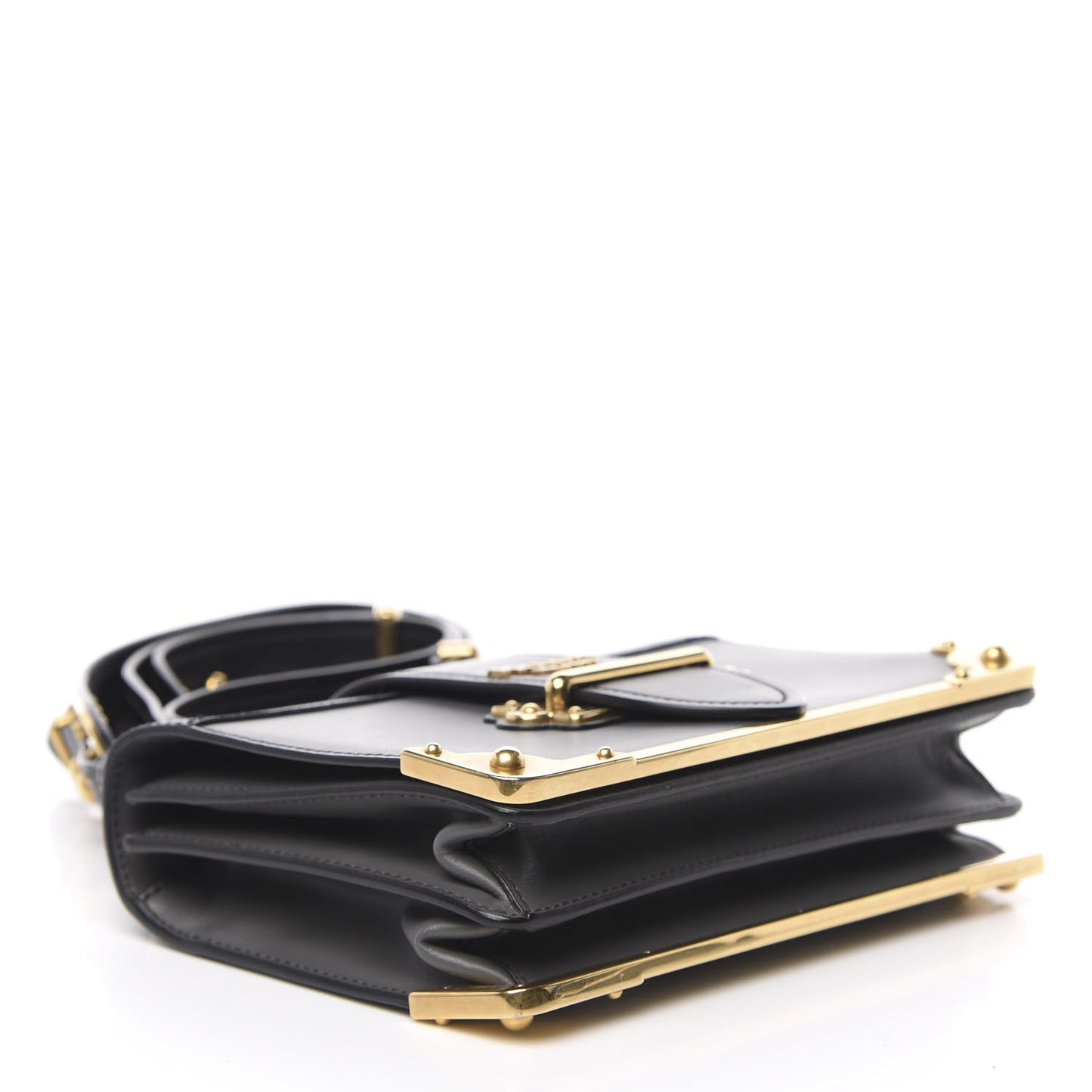 City Calfskin Saffiano Cahier Bag Mercurio Black